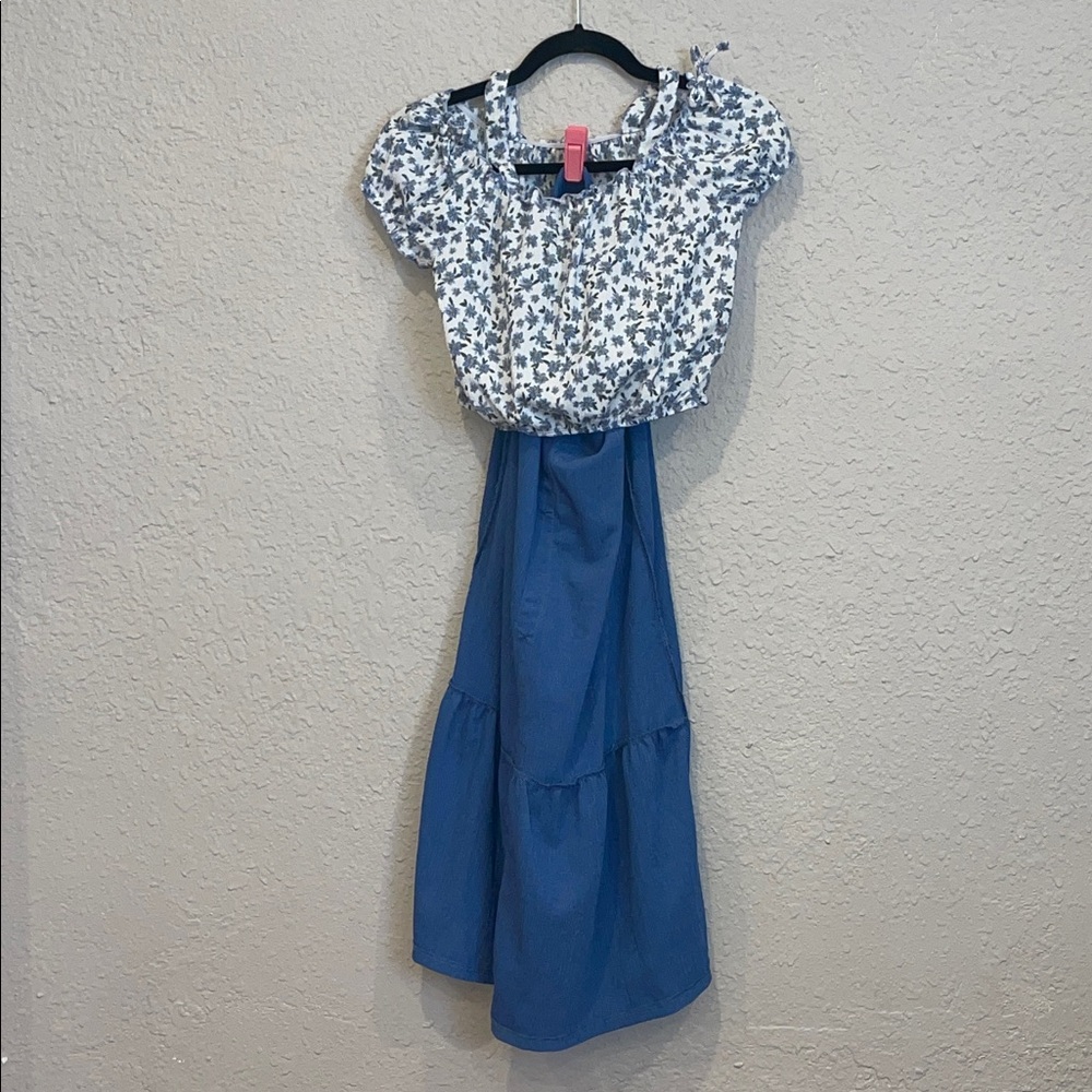 Floral Blue Kids Dress